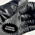 BLACKPALM Heavy Duty Black Nitrile Gloves - Diamond Grip